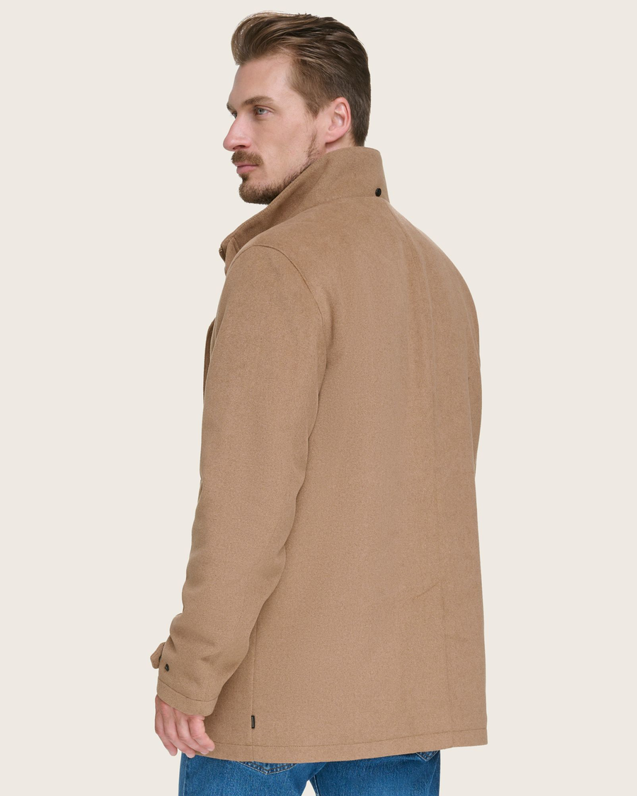 (image for) Ingenious Wool Blend Walking Coat w/ Bib